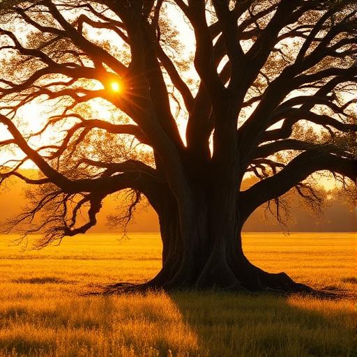 Soft natural light through trees